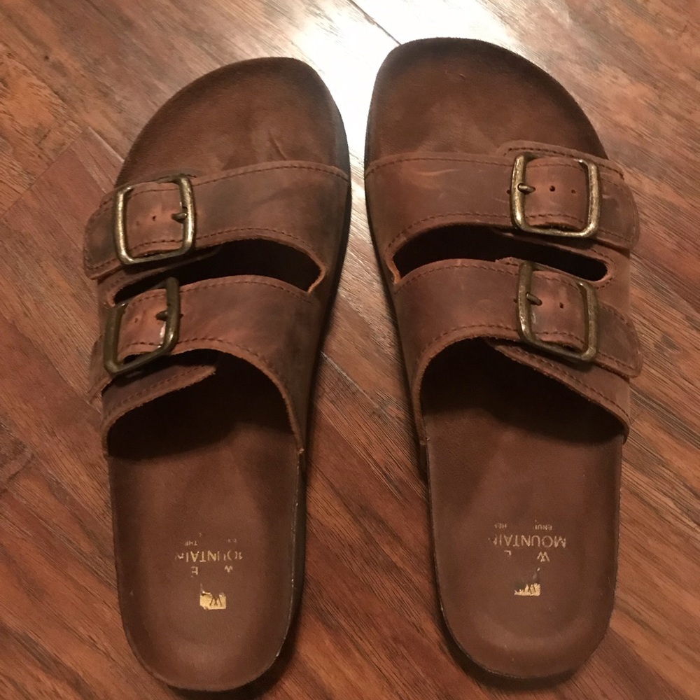 Brown leather sandals